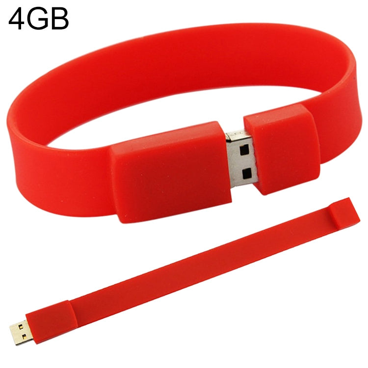 Clé USB 2.0 bracelet en silicone 4GB, 4GB