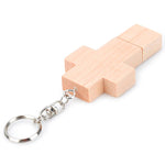 Clé USB en bois style croix 8GB, 2GB, 4GB, 8GB