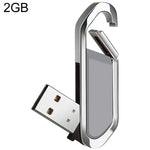 Clé USB 2.0 style porte-clés métallique 2 Go (Gris), 2 Go (Gris)