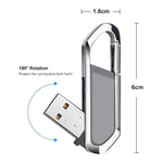 Clé USB 2.0 style porte-clés métallique 2 Go (Gris), 2 Go (Gris)