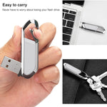 Clé USB 2.0 style porte-clés métallique 2 Go (Gris), 2 Go (Gris)