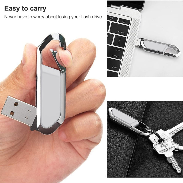 Clé USB 2.0 style porte-clés métallique 2 Go (Gris), 2 Go (Gris)