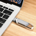 Clé USB 2.0 style porte-clés métallique 2 Go (Gris), 2 Go (Gris)