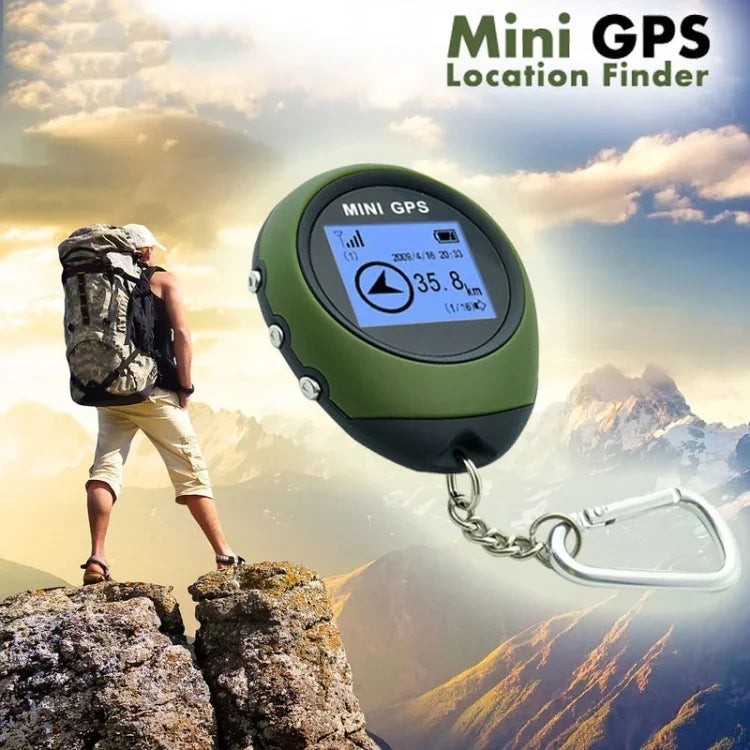 Mini GPS portable porte-clés rechargeable USB, localisateur de position pour les voyages en extérieur (vert), traceur porte-clés