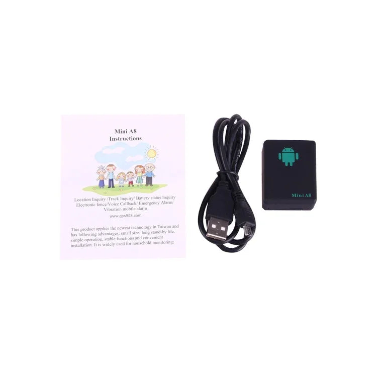 Mini TRACKER A8 Temps Réel 4 Bandes Localisateur Mondial GSM/GPRS Dispositif de Suivi pour Usage Personnel