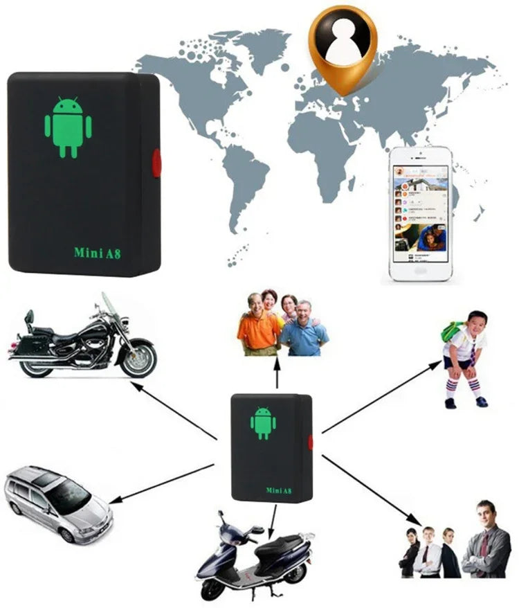 Mini TRACKER A8 Temps Réel 4 Bandes Localisateur Mondial GSM/GPRS Dispositif de Suivi pour Usage Personnel