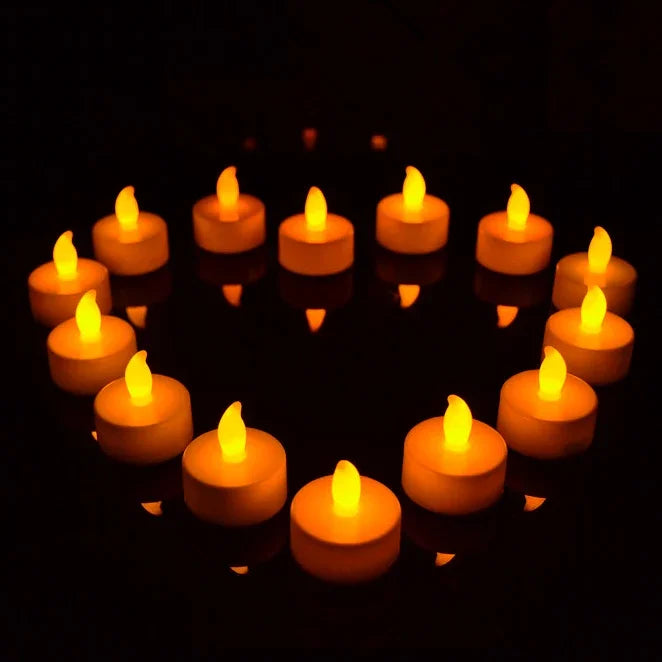 15 bougies chauffe-plat LED sans flamme, bougies électriques