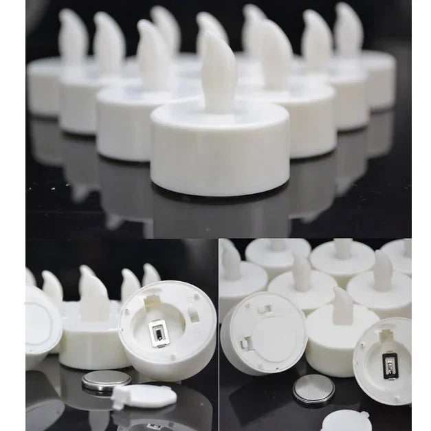 15 bougies chauffe-plat LED sans flamme, bougies électriques
