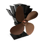 Ventilateur de poêle YL603 en alliage d'aluminium écologique, 4 pales, alimenté par la chaleur, pour poêles à bois/gaz/granulés