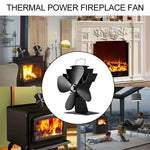 Ventilateur de poêle YL603 en alliage d'aluminium écologique, 4 pales, alimenté par la chaleur, pour poêles à bois/gaz/granulés
