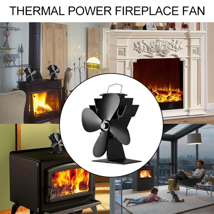 Ventilateur de poêle YL603 en alliage d'aluminium écologique, 4 pales, alimenté par la chaleur, pour poêles à bois/gaz/granulés