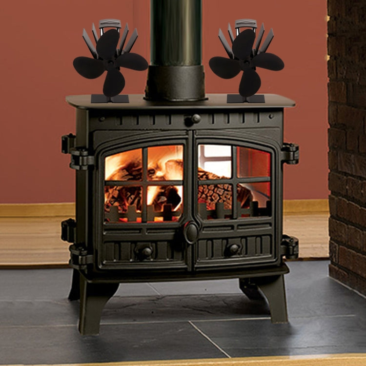 Ventilateur de poêle YL603 en alliage d'aluminium écologique, 4 pales, alimenté par la chaleur, pour poêles à bois/gaz/granulés