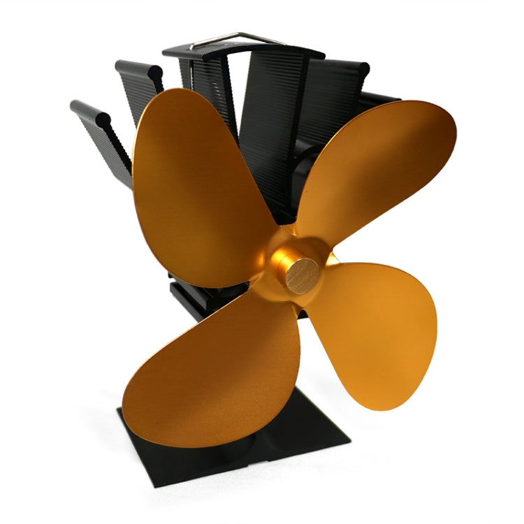 Ventilateur de poêle YL603 en alliage d'aluminium écologique, 4 pales, alimenté par la chaleur, pour poêles à bois/gaz/granulés