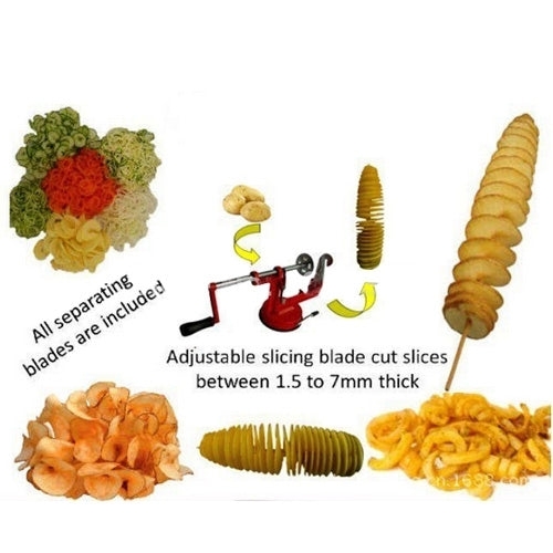 Coupe-spirale à pommes de terre, Taille : environ 21cm x 13cm, Coupe-spirale à pommes de terre