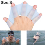 Palmes de natation en silicone avec doigts palmés, gants d'entraînement, S, Taille : S Magenta, Taille : S Bleu