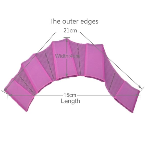 Palmes de natation en silicone avec doigts palmés, gants d'entraînement, S, Taille : S Magenta, Taille : S Bleu