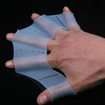 Palmes de natation en silicone avec doigts palmés, gants d'entraînement, S, Taille : S Magenta, Taille : S Bleu