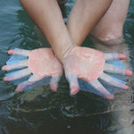 Palmes de natation en silicone avec doigts palmés, gants d'entraînement, S, Taille : S Magenta, Taille : S Bleu