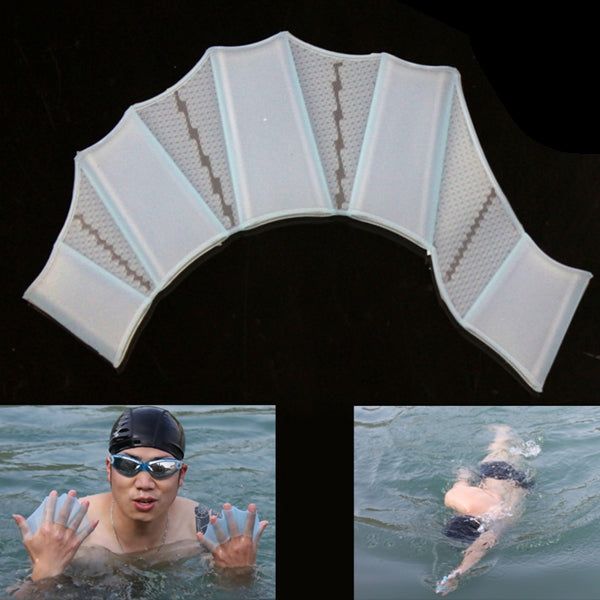 Palmes de natation en silicone avec doigts palmés, gants d'entraînement, M, Taille : M Vert, Taille : M Bleu, Taille : M Magenta