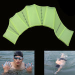 Palmes de natation en silicone avec doigts palmés, gants d'entraînement, L, Taille : L Vert, Taille : L Bleu