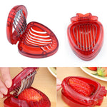 Tranche-fraises en plastique, couteau à fruits avec lame en acier inoxydable, tranche-fraises