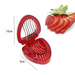 Tranche-fraises en plastique, couteau à fruits avec lame en acier inoxydable, tranche-fraises