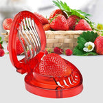Tranche-fraises en plastique, couteau à fruits avec lame en acier inoxydable, tranche-fraises