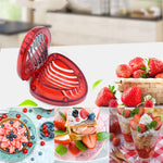 Tranche-fraises en plastique, couteau à fruits avec lame en acier inoxydable, tranche-fraises