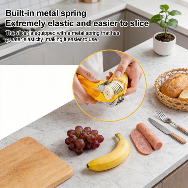 LsCook Kitchen Tool Coupe-banane pour salade de fruits, coupe-banane