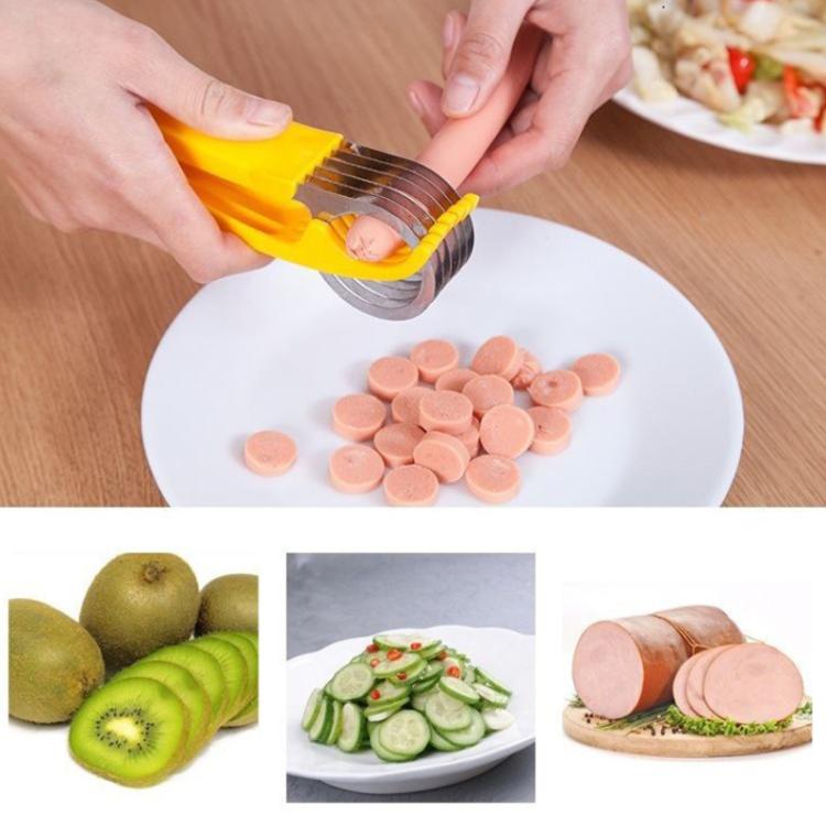 LsCook Kitchen Tool Coupe-banane pour salade de fruits, coupe-banane