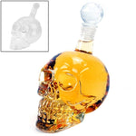 Bouteille Crâne en Verre Cristal pour Vodka, Whisky, Bière, Liqueur, Vin Rouge et Autres Boissons, 350 ML