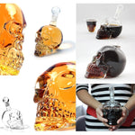 Bouteille en verre cristal en forme de crâne pour Vodka, Whisky, Bière, Liqueur, Vin rouge et autres boissons, 550 ml
