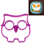 Moule à frire en forme de hibou de dessin animé, en silicone, pour omelette et œufs sur le plat
