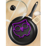 Moule à frire en forme de hibou de dessin animé, en silicone, pour omelette et œufs sur le plat