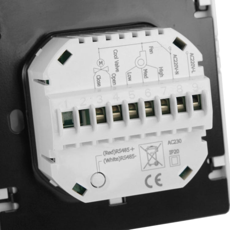Thermostat programmable à affichage LCD pour climatisation à 2 tuyaux pour unité de ventiloconvecteur