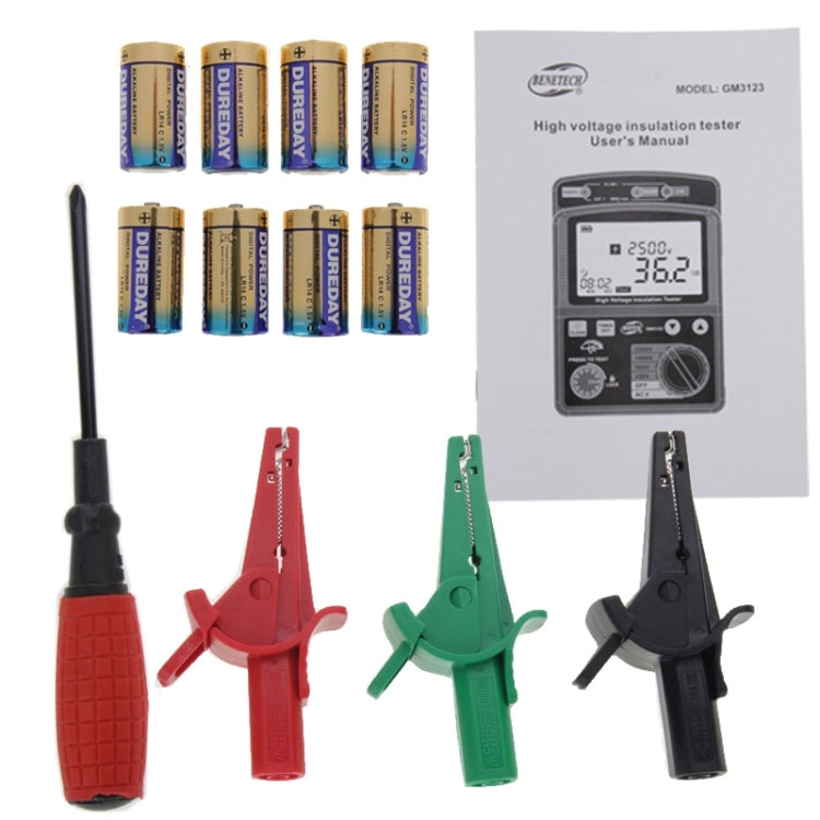 Testeur d'isolation haute tension BENETECH GM3123, GM3123
