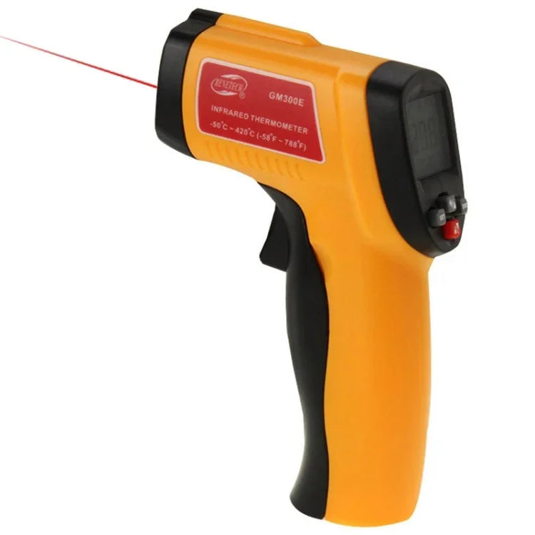 Thermomètre infrarouge à point laser numérique BENETECH GM300E, Plage de température : -50 à 420 degrés Celsius, GM300E