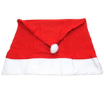 Housse de chaise décoration de Noël Chapeau rouge, Taille : 65cm x 50cm, Chapeau rouge