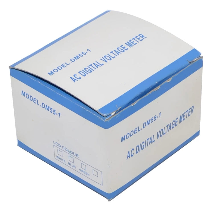 Voltmètre numérique AC LCD DM55-1, plage de mesure : 110V-300V, prise EU