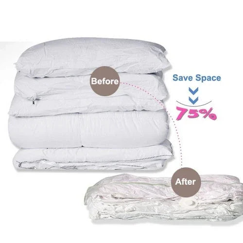 Sacs de compression sous vide PE + PET / Housse de rangement pour vêtements et couettes, Pochette anti-poussière, Paquet unique, Sacs de compression