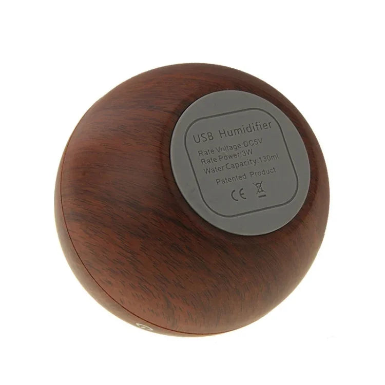 Humidificateur d'air aromatique ultrasonique 3W à texture bois rechargeable USB LM-X1, LM-X1