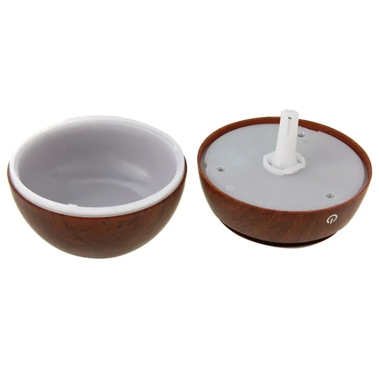 Humidificateur d'air aromatique ultrasonique 3W à texture bois rechargeable USB LM-X1, LM-X1