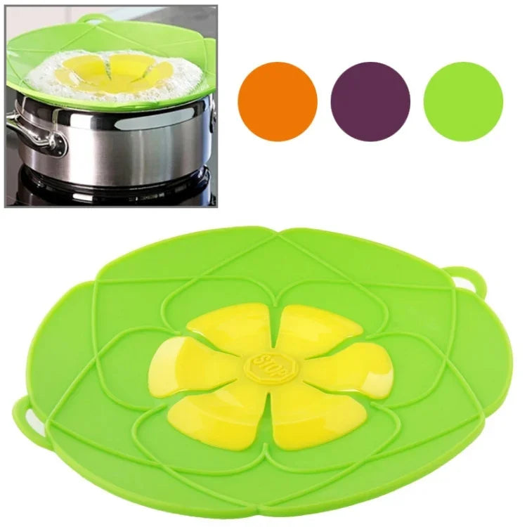 Nouveau couvercle de casserole en silicone anti-débordement, anti-flottement et résistant à la chaleur (couleur livrée au hasard)