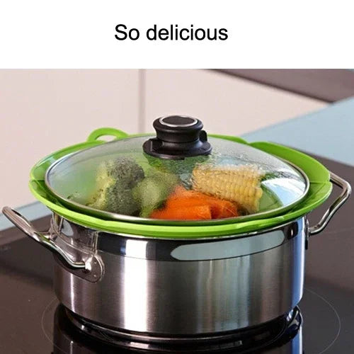 Nouveau couvercle de casserole en silicone anti-débordement, anti-flottement et résistant à la chaleur (couleur livrée au hasard)