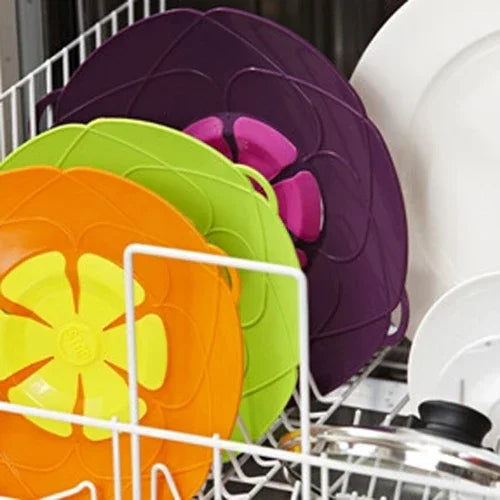 Nouveau couvercle de casserole en silicone anti-débordement, anti-flottement et résistant à la chaleur (couleur livrée au hasard)