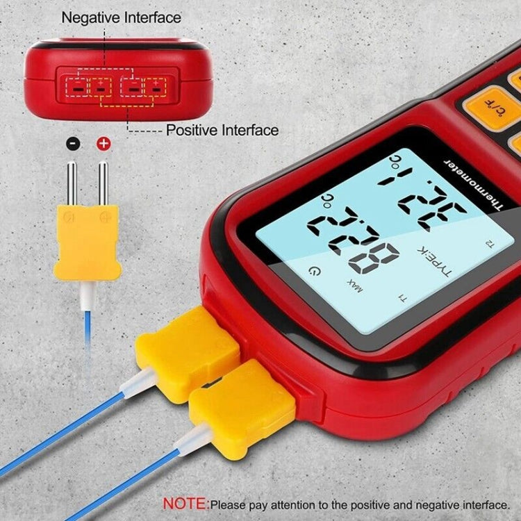 Thermomètre thermocouple BENETECH GM1312 écran LCD 2,4 pouces, mesure des types J, K, T, E, N et R, plage de mesure : -50~300°C
