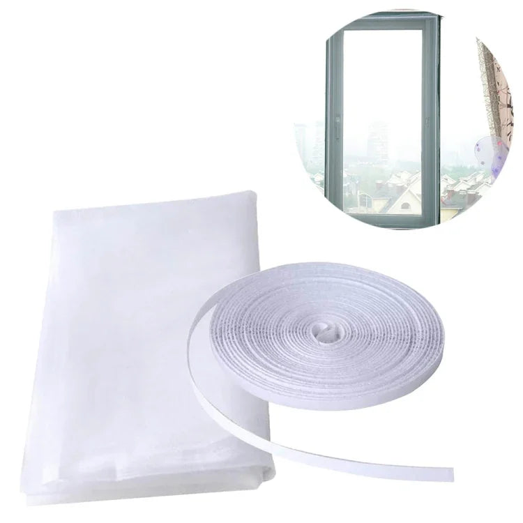 Moustiquaire en polyester à faire soi-même pour fenêtres, avec fixation auto-agrippante, Moustiquaire en polyester à faire soi-même