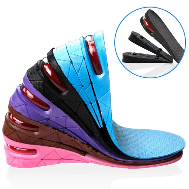 Semelles à coussin d'air à 3 couches pour hommes, Semelles à augmentation à 3 couches