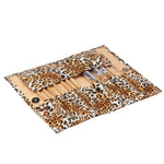 Trousse de voyage pliable à motif panthère pour pinceaux de maquillage pour femme / Trousse de 12 pinceaux pour soins du visage, 12 pièces