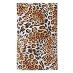 Trousse de voyage pliable à motif panthère pour pinceaux de maquillage pour femme / Trousse de 12 pinceaux pour soins du visage, 12 pièces